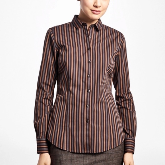 Brooks Brothers Non-Iron Tailored-Fit Cotton Stripe Dress Shirt, Never Worn. XS - Picture 2 of 12